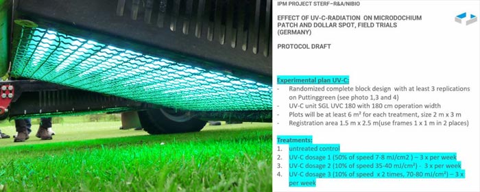 UV-C Behandlung von Rasenflächen im Rahmen eines internationalen Forschungsprojektes