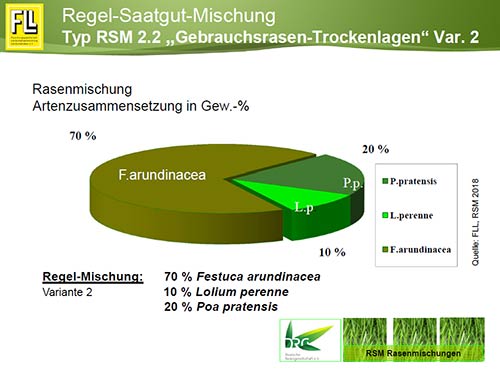 Typ RSM 2.2 Gebrauchsrasen Trockenlage