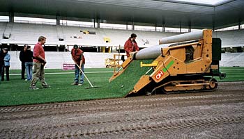 Jumbo-Rolle als Rasenteppich