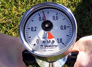 Messung des Eindringwiderstandes als Maß für die Bodenverdichtung mit einem Penetrometer