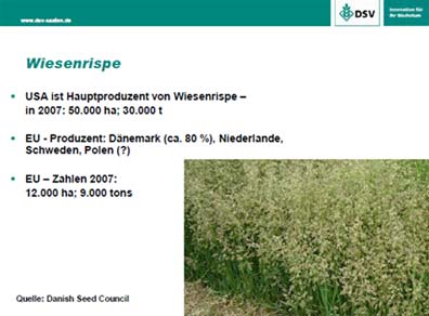 Grafik: Vermehrungs- Flächen für Wiesenrispensaatgut